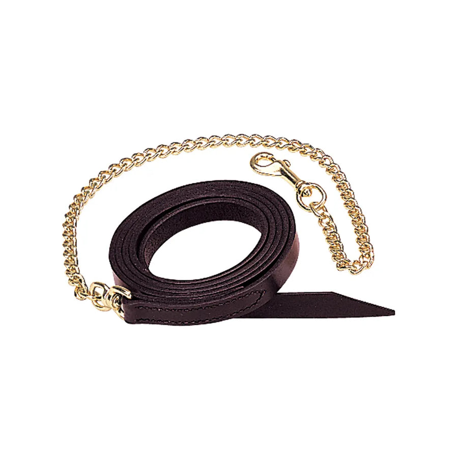 Single-Ply Leather Horse Leads w/Chain