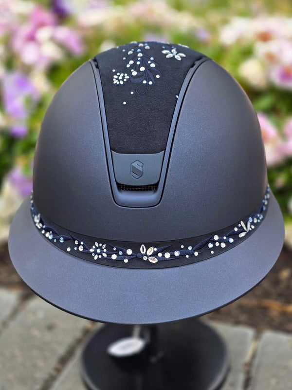 2.0 Miss Shadowmatt Blue w/ Majestic Swarovski Flower Crytals