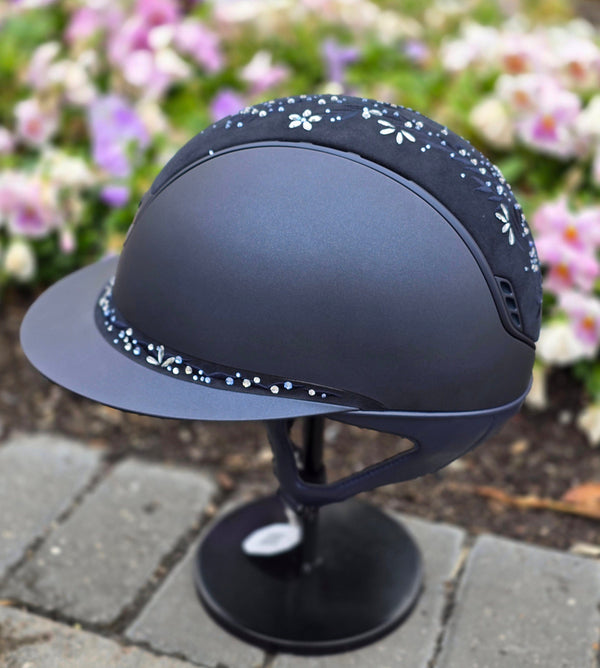 2.0 Miss Shadowmatt Blue w/ Majestic Swarovski Flower Crytals