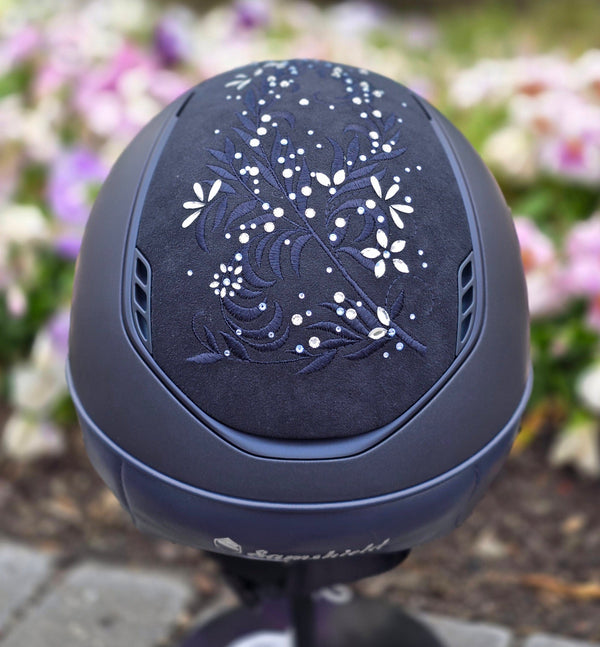 2.0 Miss Shadowmatt Blue w/ Majestic Swarovski Flower Crytals