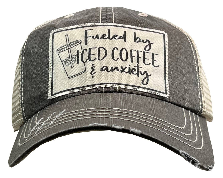 Vintage Life - Fueled By Iced Coffee & Anxiety Trucker Hat Baseball Cap