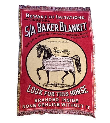 5/A Baker® Afghan 50" x 70" Baker Logo