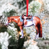 Classy Equine - Chestnut Overo Sabino Western Paint Horse Ornament