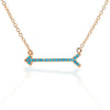 KELLY HERD ROSE GOLD ARROW NECKLACE WITH TURQUOISE STONES