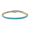 KELLY HERD LARGE TURQUOISE CLASP BRACELET - STERLING SILVER