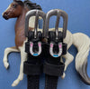 Horse shoe pink/white/blue