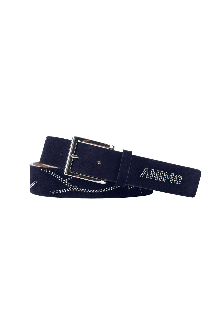Black Belt with Rhinestone detailing throughout and Rhinestone ANIMO lettering.