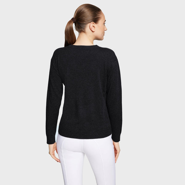 Pull Femme SAMSHIELD Candice En Laine équestre - Noir - Taille S - Neuf