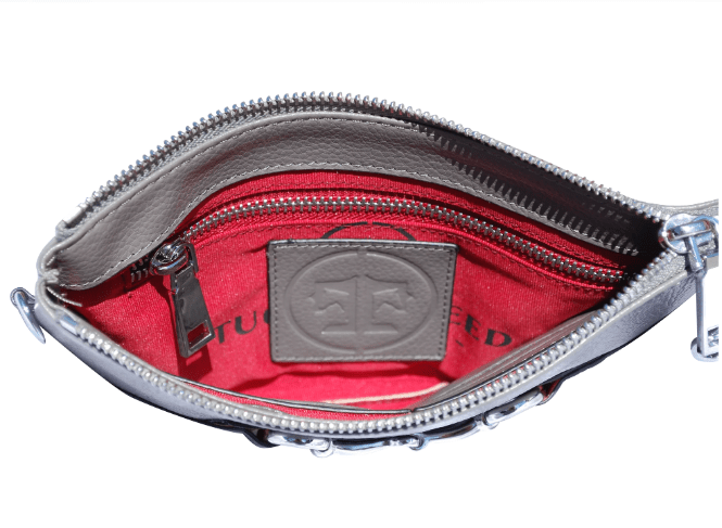 Tucker Tweed "Wellington" Wristlet in Black/Chestnut, Chestnut/Black, Grey/Black, Navy/Chestnut - Exceptional Equestrian