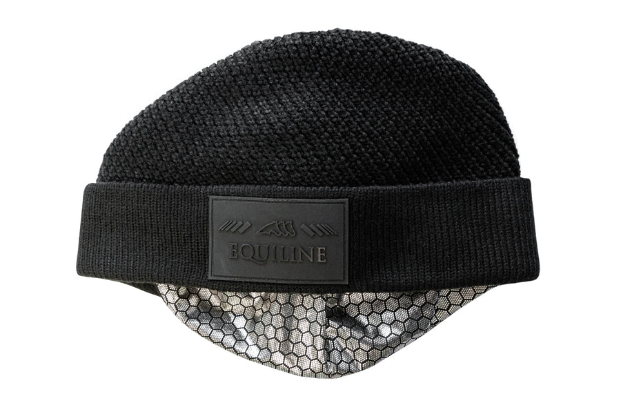 Black Equiline Knit Beanie w/ Large Equiline Logo