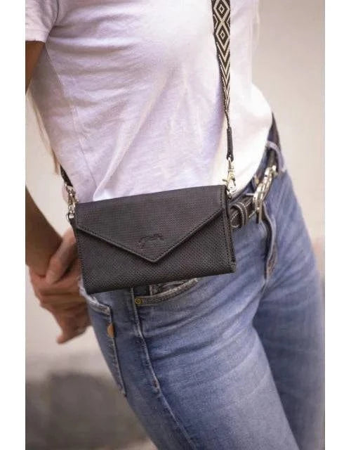 Penelope - New Phone Pocket - Perforated Black - Exceptional Equestrian