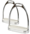Jacks Imports Stainless Steel Fillis Stirrups with White Pads