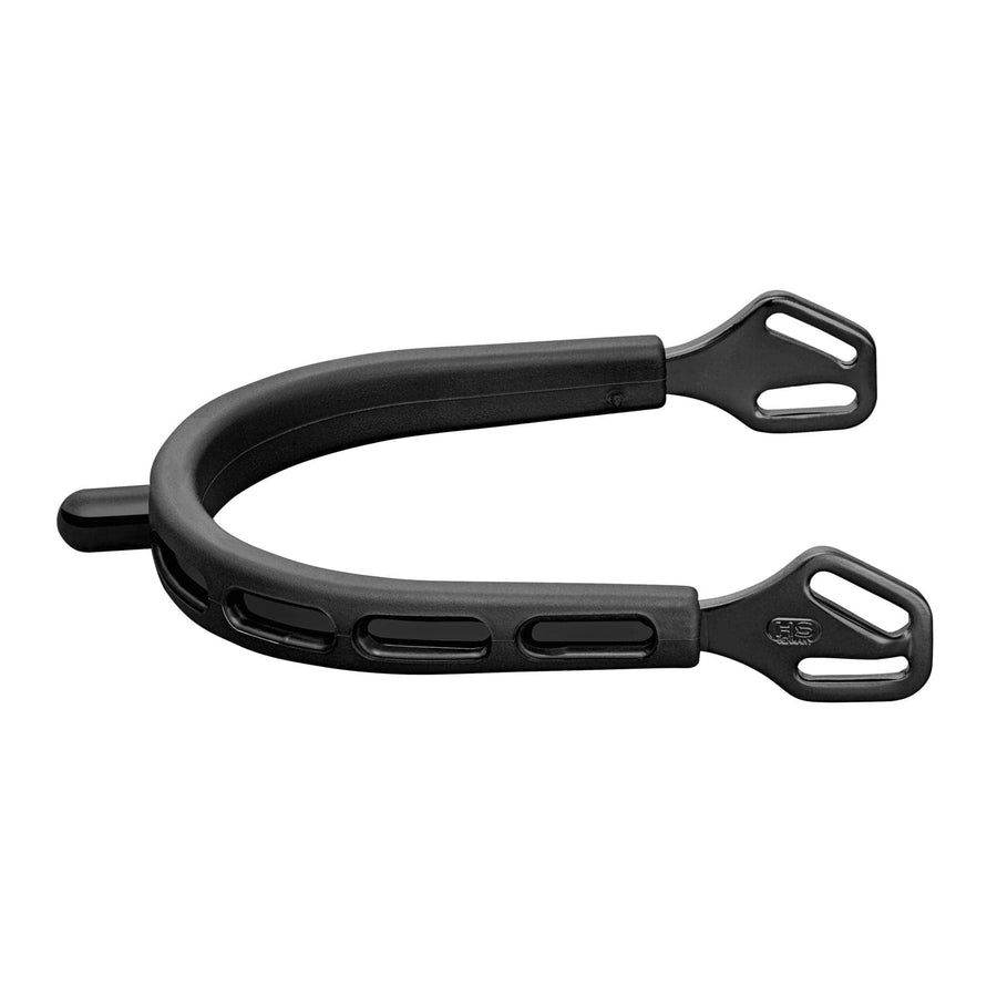 Herm Sprenger - ULTRA fit EXTRA GRIP spurs “Black Series” with Balkenhol fastening – Stainless steel anthracite 15mm rounded - Exceptional Equestrian