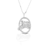 KELLY HERD OVAL HALTER HORSEHEAD NECKLACE - STERLING SILVER