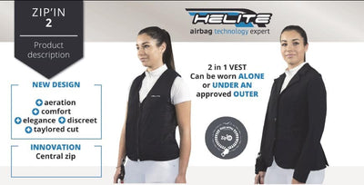 Helite “Airbag Zip’In 2” Equestrian Safety Vest - Exceptional Equestrian