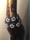 Circles Black White Silver The Kenyan Collection Beaded Belts - Wide