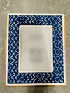 Two's Company Billows of Beads Hand Beaded White Washed 5x7 Photo Frame