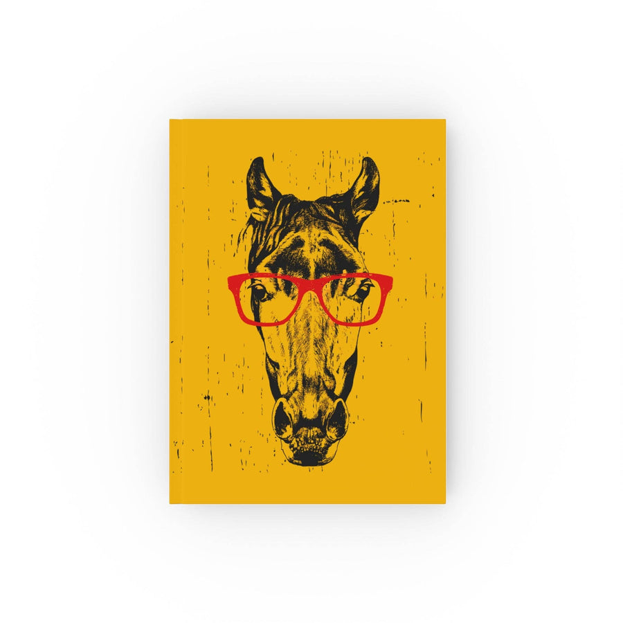 un.sus.tain.a.ble apparel - Hard Backed Journal - Horse In Glasses