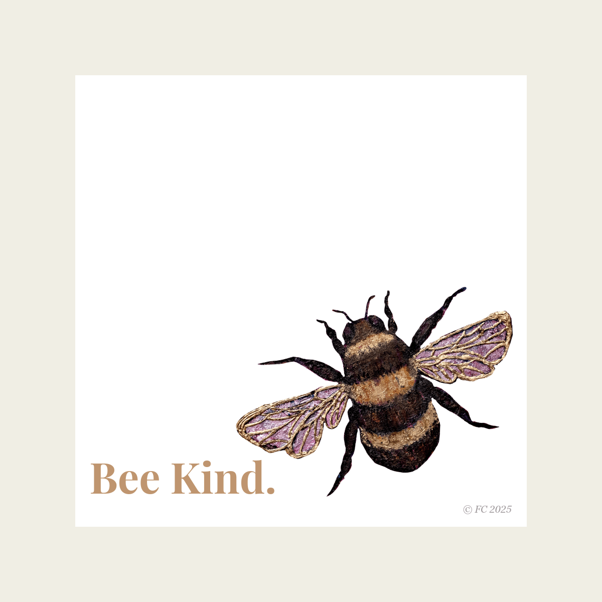 Forever Caroline - Sticky Notes w/ Bee Artwork & "Bee Kind" Message | 50-Sheets