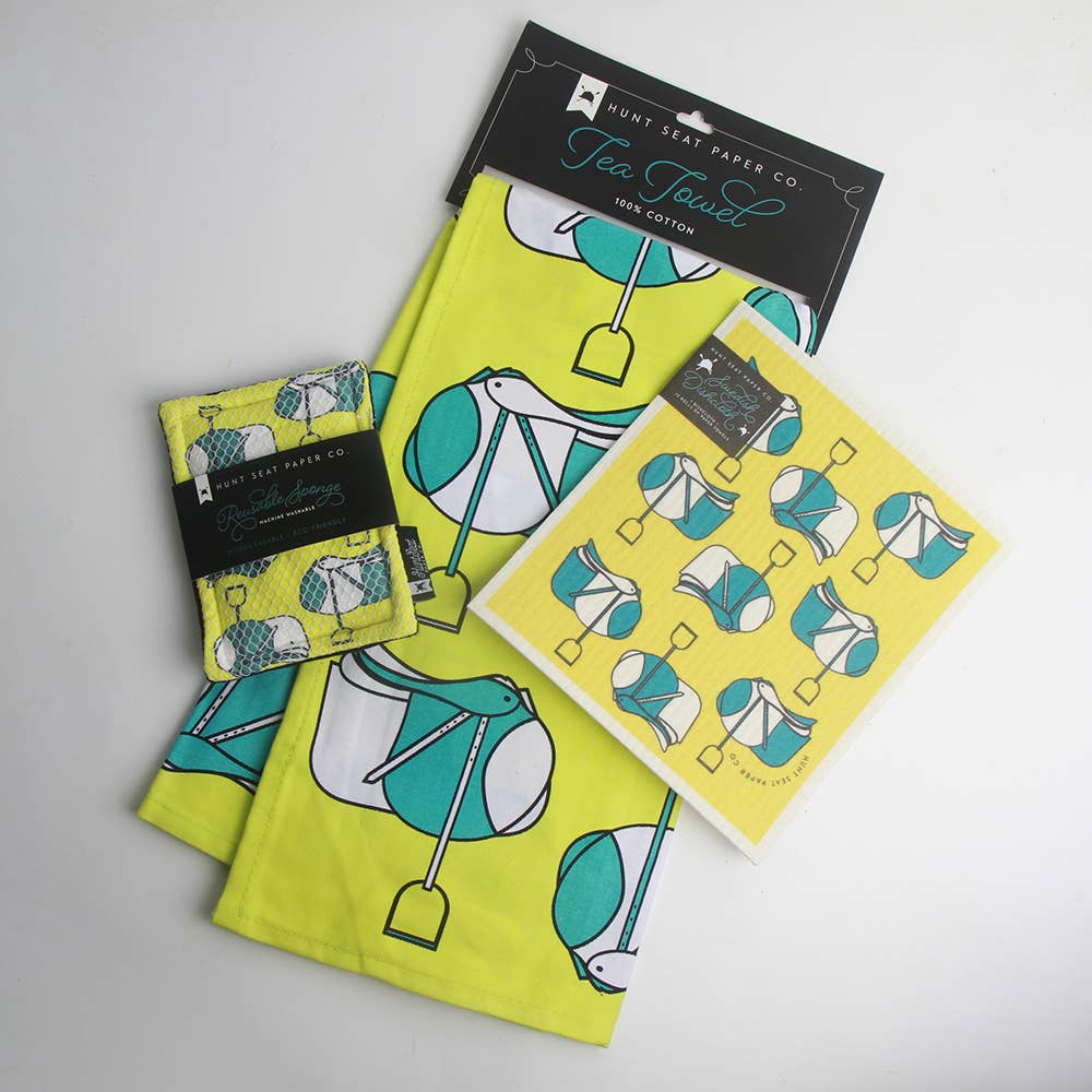 Hunt Seat Paper Co. - Jump Saddles Reusable Sponge - Equestrian Horse Sponge