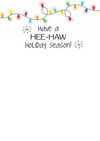 Horse Hollow Press - Donkey Christmas Card / Wrapped in Lights / Holiday Card