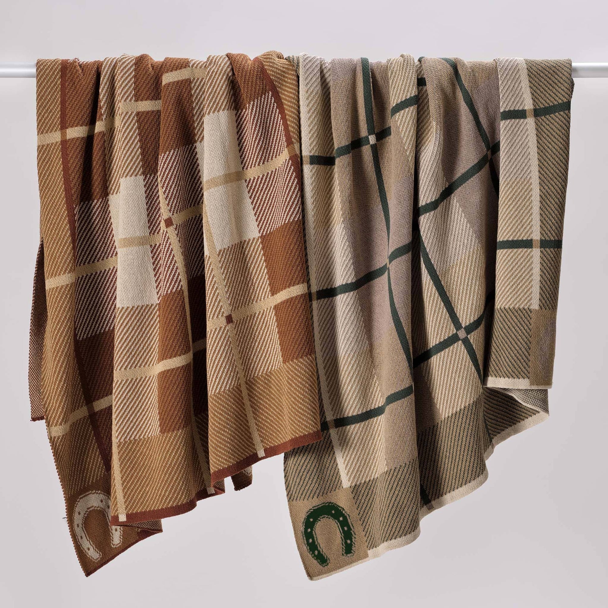 In2Green - Equestrian Barn Plaid Throw Blanket