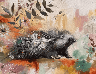Forever Caroline - Woodlands Porcupine All-Occasion Greeting Card