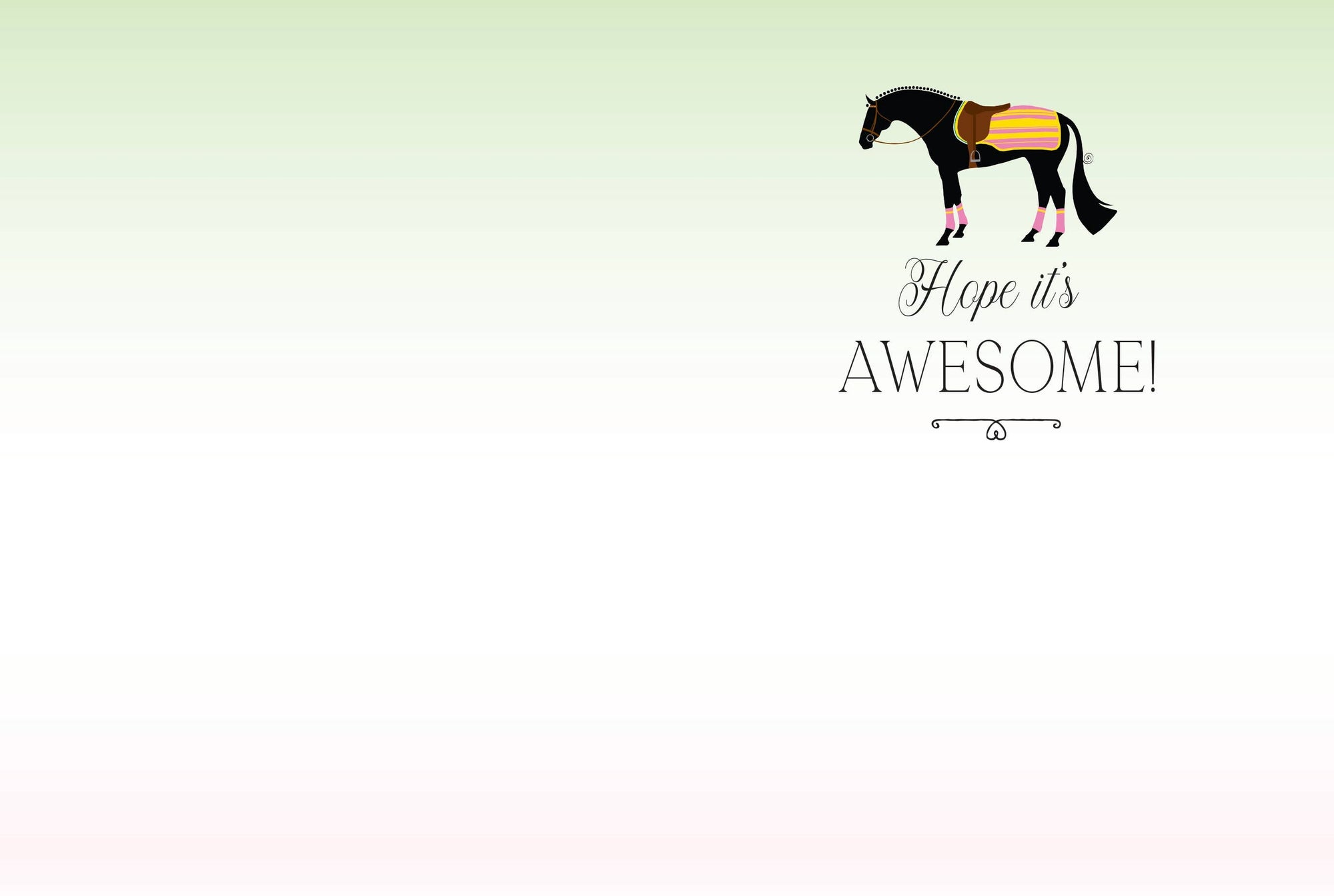 Horse Hollow Press - Horse Greeting Birthday Card / Newmarket Blanket Birthday