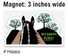 Horse Hollow Press - Horse Magnet 3":  My Happy Place (Black) - Exceptional Equestrian