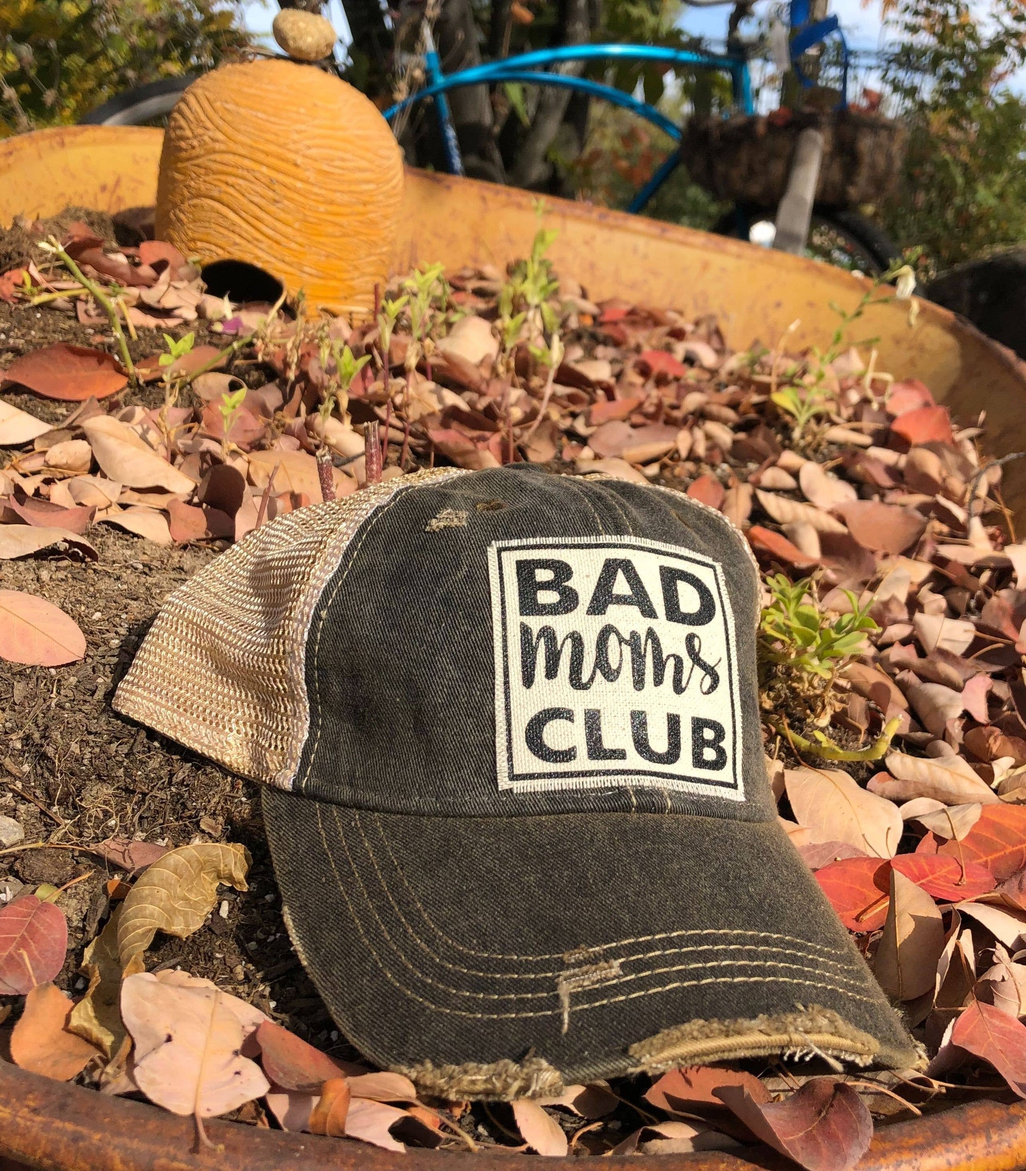 Vintage Life - Bad Moms Club Distressed Trucker Hat Baseball Cap