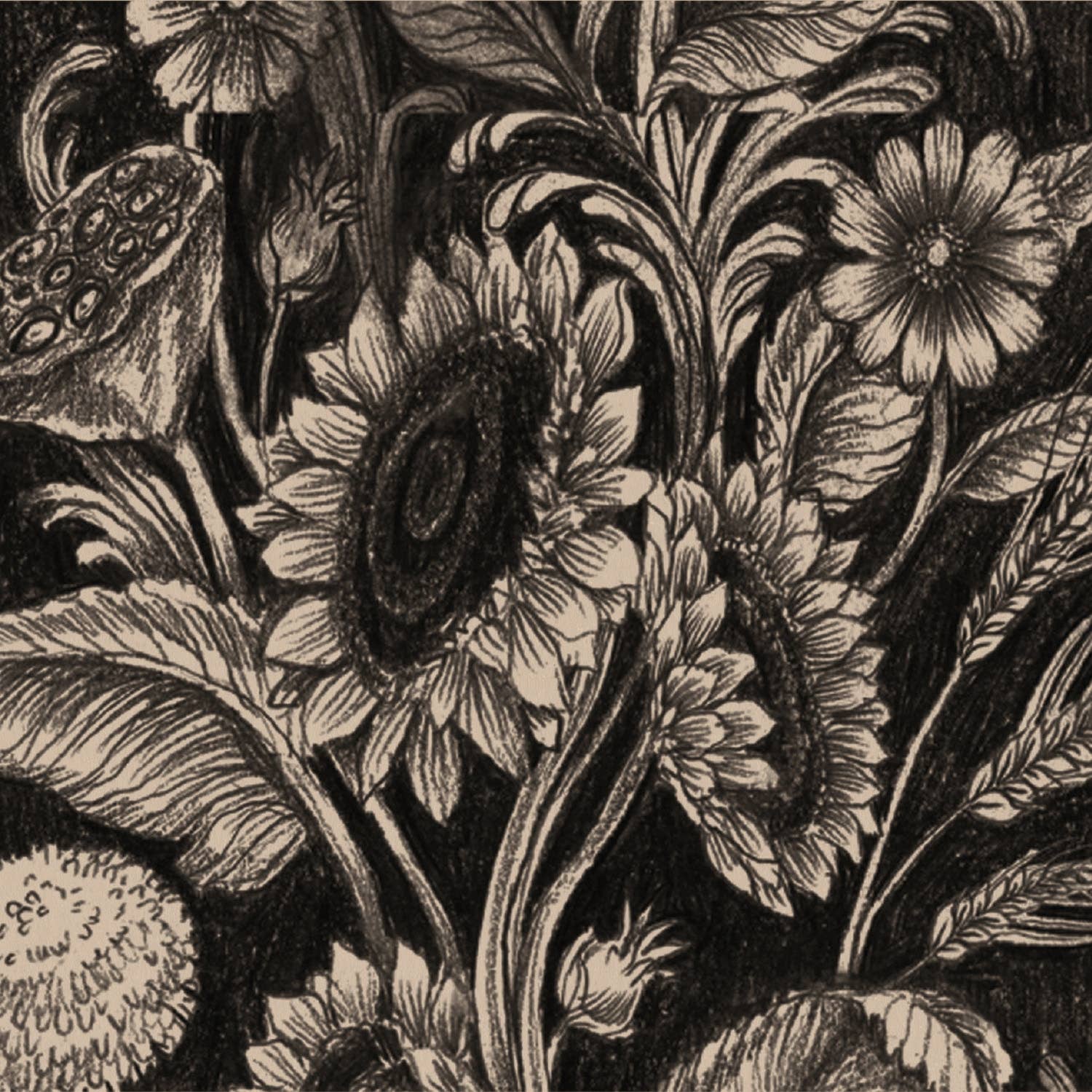 Hester & Cook - Stationery - Vintage Sunflower Cocktail Napkin