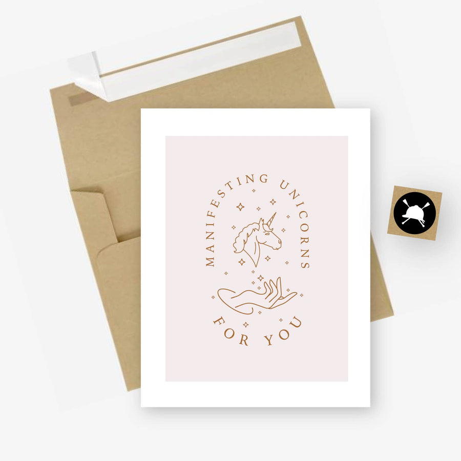 Hunt Seat Paper Co. - Manifesting Unicorns - Howdy! Zen Equestrian Greeting Card