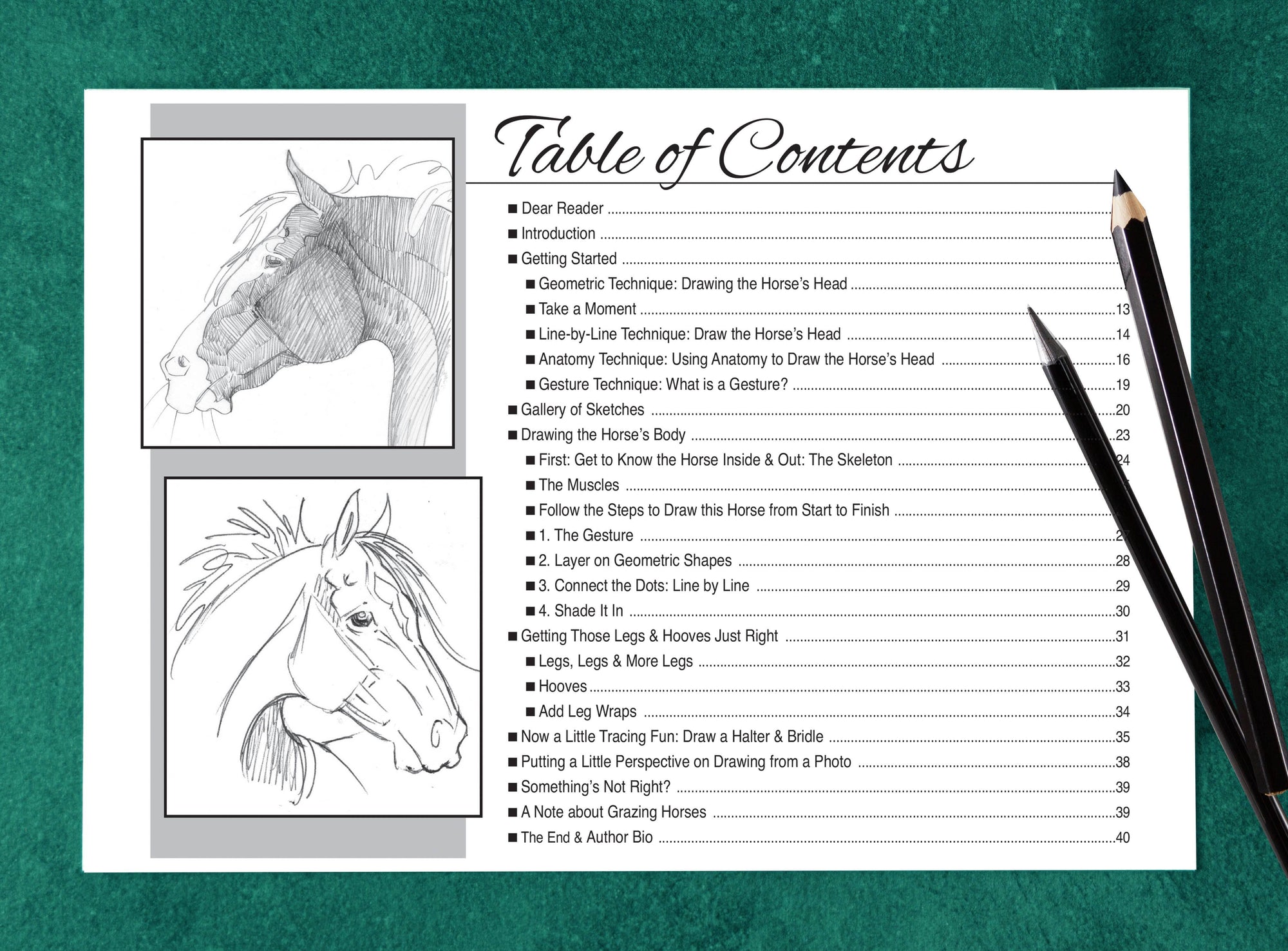 Horse Hollow Press  - Art Kit Horse Equestrian / Anyone Can Draw Horses Art Kit
