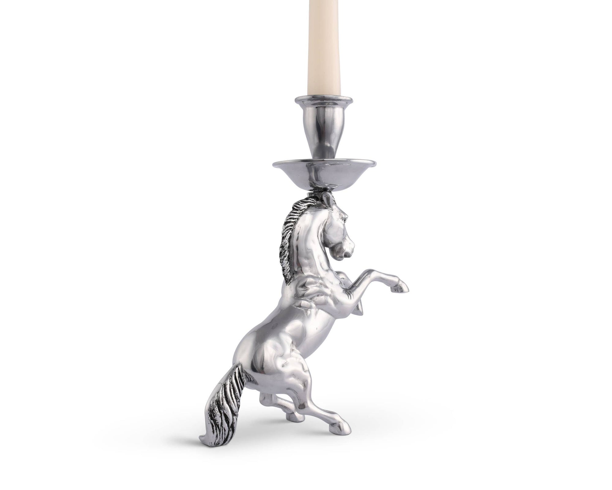 Arthur Court - Rearing Horse Candlestick - Exceptional Equestrian