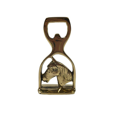 Madison Bay Co. - Historical Home Decor Reproductions - Solid Brass Horse Head and Stirrup Bottle Opener | Barware
