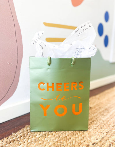 Steel Petal Press - Cheers to You Foil-Stamped Gift Bag