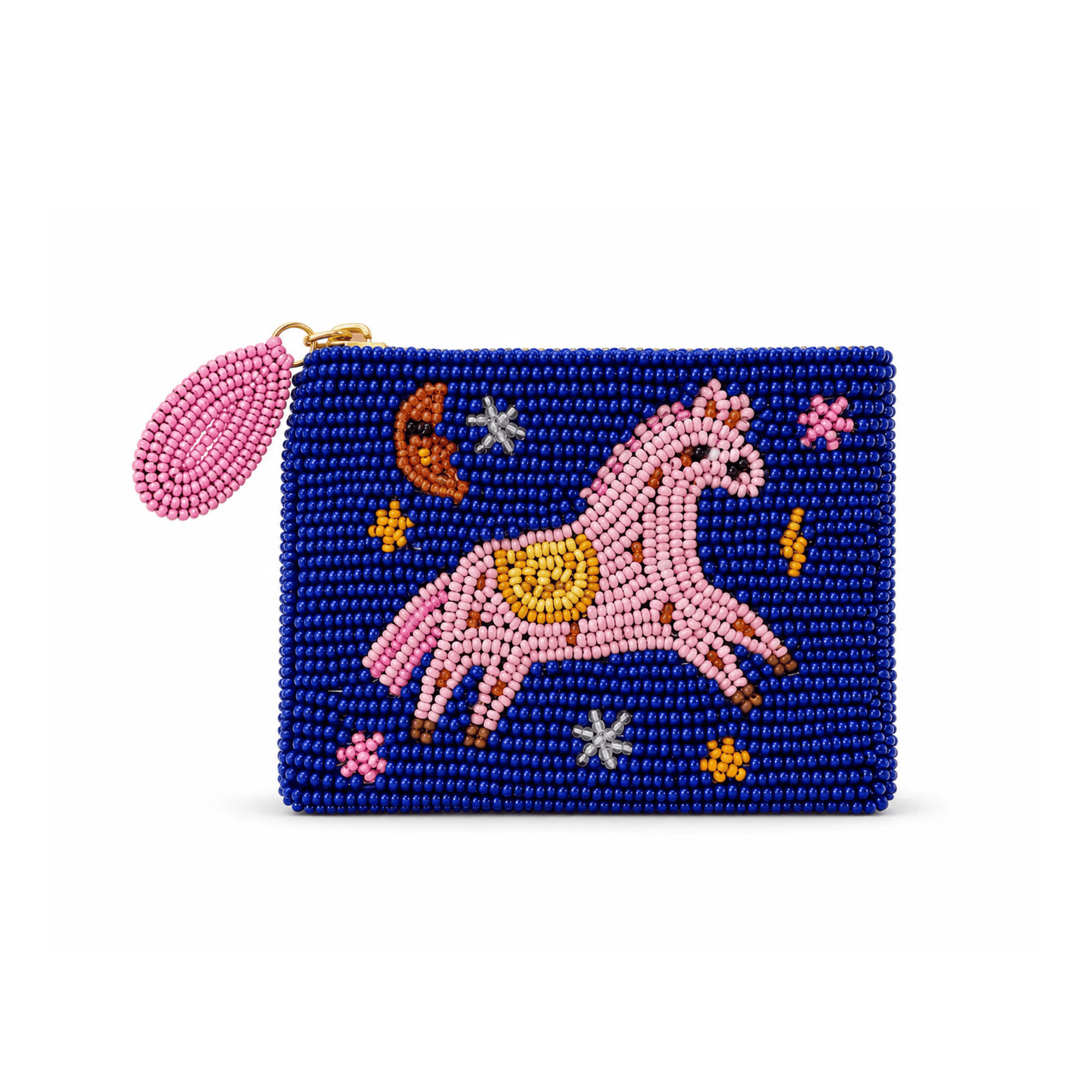 Tucker Tweed Equestrian - Pink Pony Small Beaded Pouch