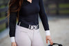Ellany - Black - 2" Gunmetal Stirrup Equestrian Elastic Belt