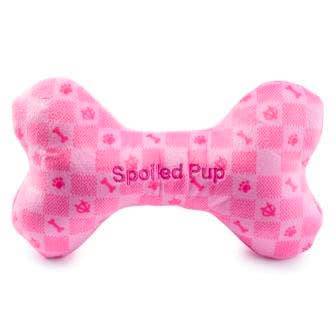 Haute Diggity Dog - Pink Checker Chewy Vuiton Bone by Haute Diggity Dog - Exceptional Equestrian