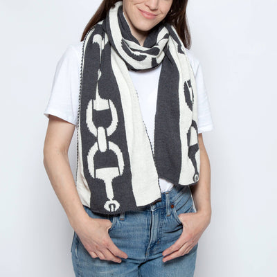 In2Green - Equestrian Snaffle Bit Striped Scarf