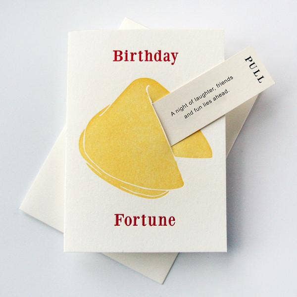 Steel Petal Press - Laughter Fun Fortune - Letterpress Birthday Greeting Card