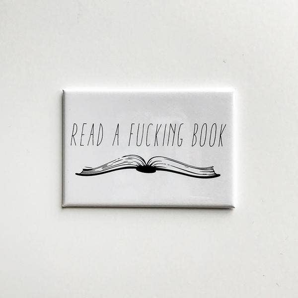 Steel Petal Press - Fucking Book Typographic Fridge Magnet