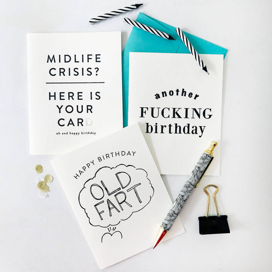 Steel Petal Press - Fucking Birthday - Letterpress Birthday Greeting Card