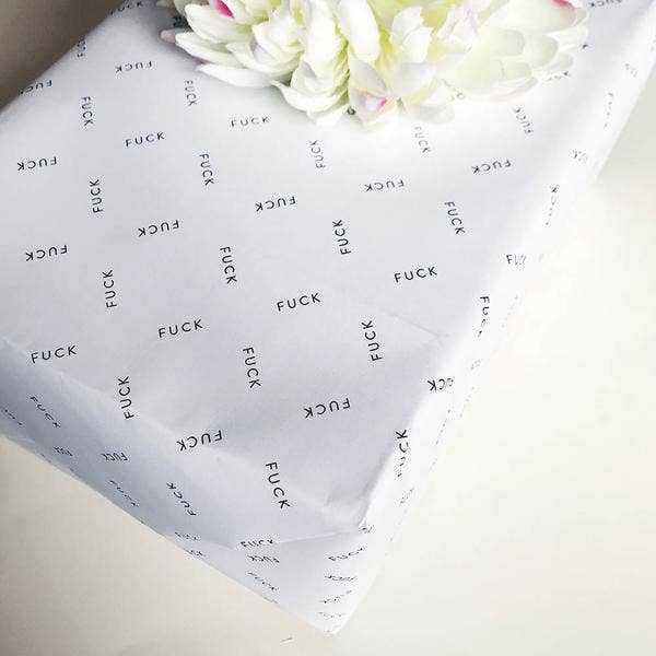 Steel Petal Press - Fuck Gift Wrapping Paper - Roll of 3 Sheets
