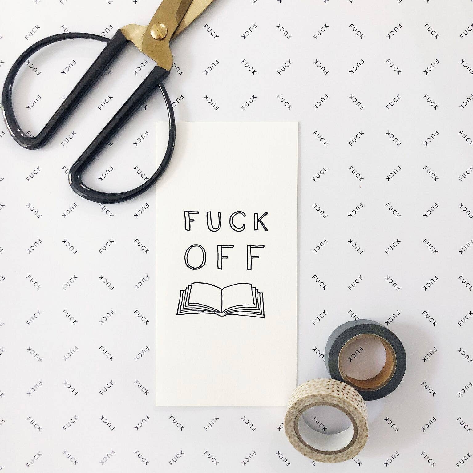 Steel Petal Press - Fuck Gift Wrapping Paper - Roll of 3 Sheets