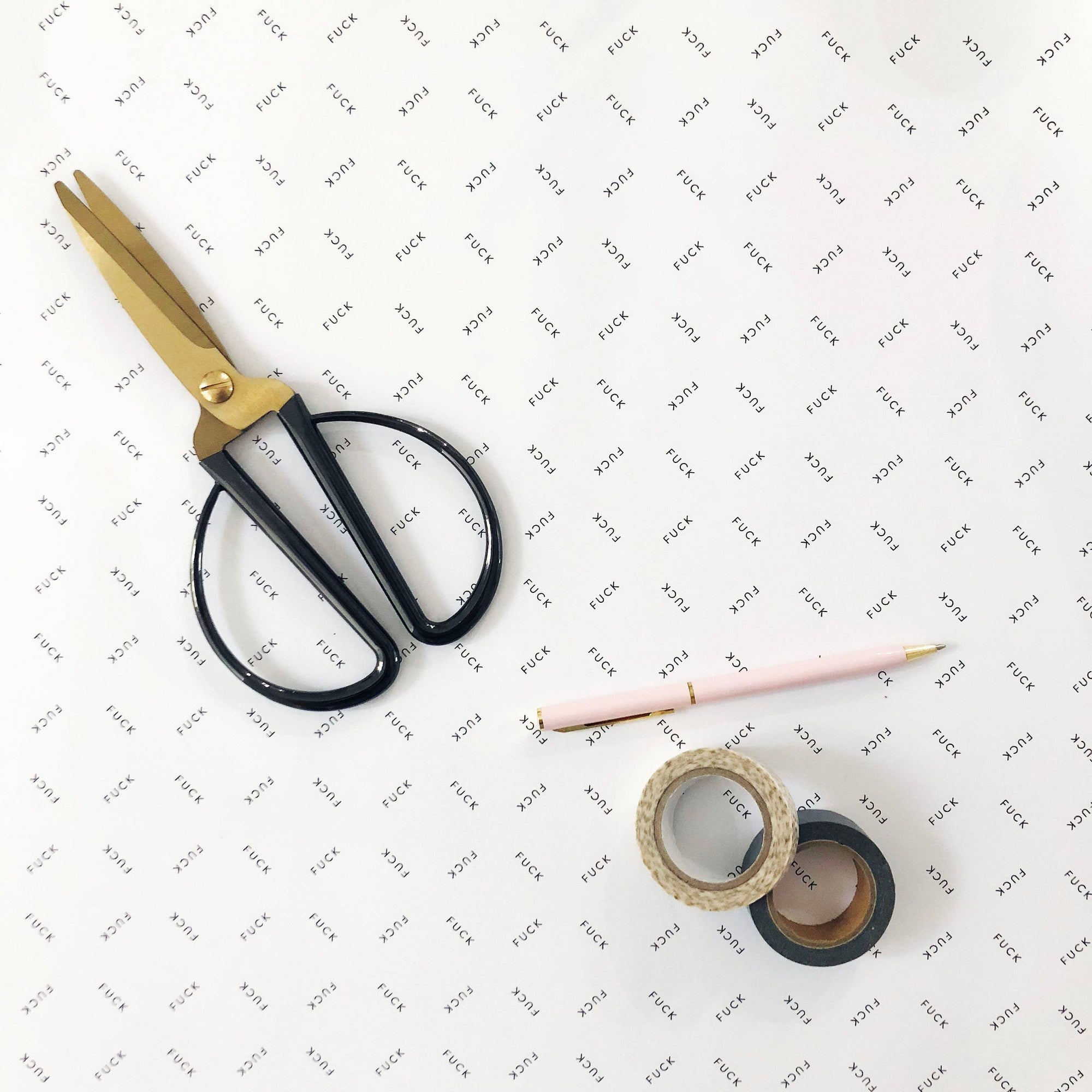 Steel Petal Press - Fuck Gift Wrapping Paper - Roll of 3 Sheets