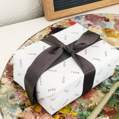 Steel Petal Press - Fuck Gift Wrapping Paper - Roll of 3 Sheets