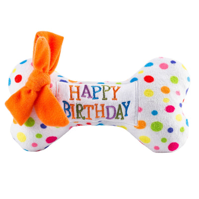 Haute Diggity Dog - Happy Birthday Bones Squeaker Dog Toy - Exceptional Equestrian