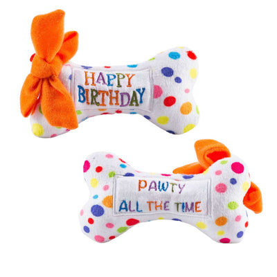 Haute Diggity Dog - Happy Birthday Bones Squeaker Dog Toy - Exceptional Equestrian