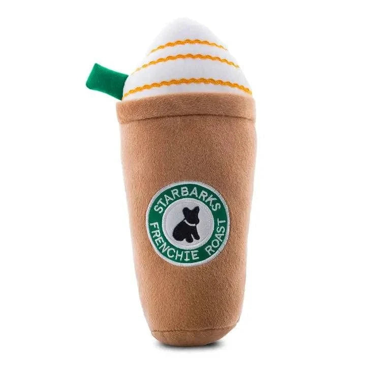 Haute Diggity Dog - Starbarks Frenchie Roast W/ Straw Squeaker Dog Toy - Exceptional Equestrian